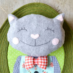 quadro in feltro signor gatto
