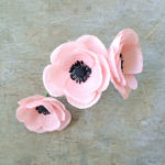 anemoni di carta crespa bouquet