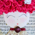 Quadro con volto e boccioli di rose, Roseline - immagine 3