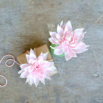 Dalia di carta con sfumature rosa - immagine 2