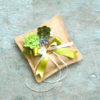 Cuscino porta fedi Juta con succulente - immagine 2