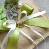 Cuscino porta fedi Juta con succulente - immagine 3