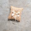 Cuscino porta fedi juta con cuore handmade