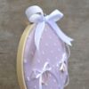 Porta fedi in raso rosa e tulle - immagine 2