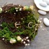 Porta fedi nido naturale con fiori - immagine 3