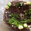 Porta fedi nido naturale con fiori - immagine 2