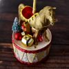 Cavallo natalizio dorato decorazione natalizia per la casa - immagine 3