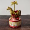 Cavallo natalizio dorato decorazione natalizia per la casa - immagine 2