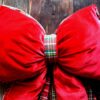 doppio fiocco natalizio rosso