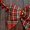 Ghirlanda natalizia con fiocco scozzese - immagine 2